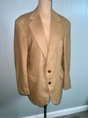 Evan Picone Camel/Tan Wool-Blend Blazer